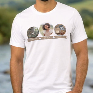 Pappa Foto Bokälskande Pappa Kaffe Pappa T-Shirt