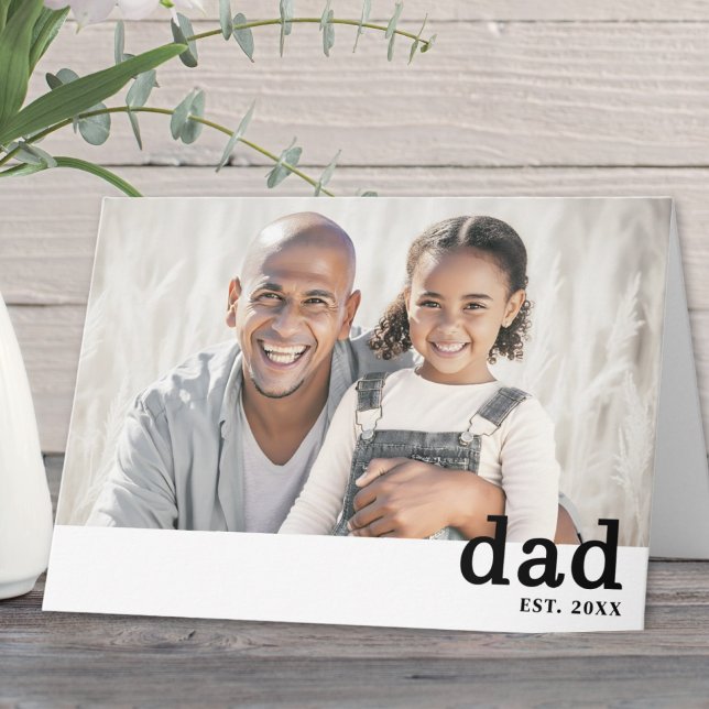 Pappa Foto Enkel Fars Dag Kort (Dad Photo Simple Father's Day Card)
