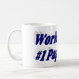 Pappa-foto med mörk blått text kaffemugg