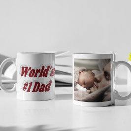 Pappa fotoburgundtext kaffe mugg