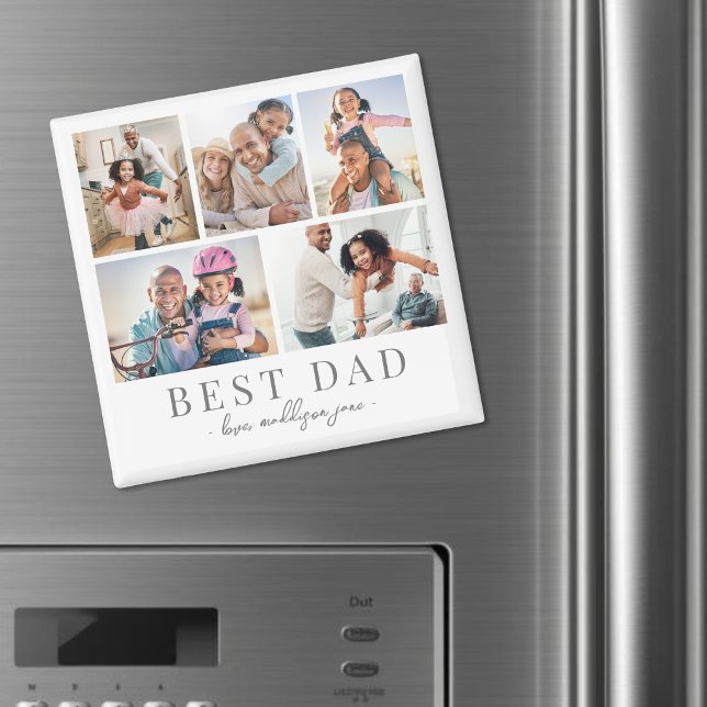 Pappa Fotocollage Pappa Magnet (Dad Photo Collage Father magnet )