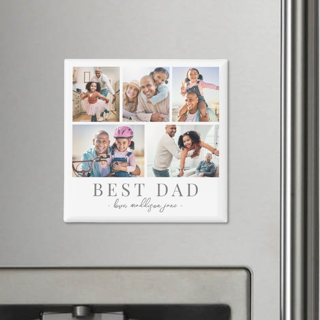 Pappa Fotocollage Pappa Magnet (Dad Photo Collage Father magnet )