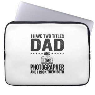 Pappa Fotograf Vintage Gravyr Skjorta Design_1 Laptop Fodral