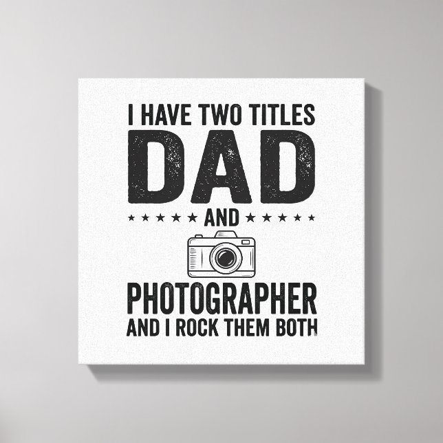 Pappa Fotograf Vintage Gravyr Tröja Design_1 Canvastryck (Framsida)
