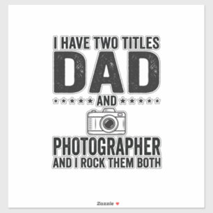 Pappa Fotograf Vintage Gravyr Tröja Design_1 Klistermärken