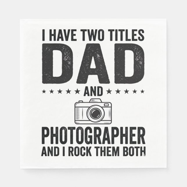 Pappa Fotograf Vintage Gravyr Tröja Design_1 Pappersservett (Framsidan)