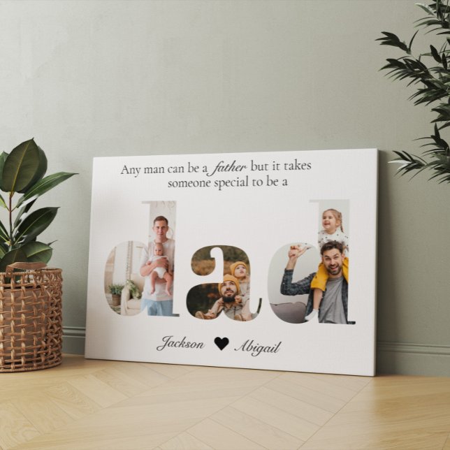 Pappa Fotokollage, födelsedagsgift för Pappa Canvastryck (Skapare uppladdad)