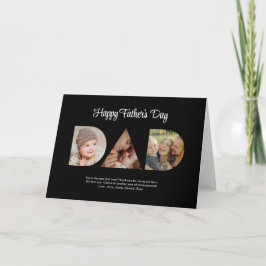 Pappa Fotokollage Utklipp Fars dag Födelsedag Kort