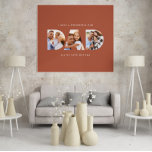 Pappa fotomodern typografi, barngåva av typen terr poster<br><div class="desc">Pappa multifotomodern typografi,  barngåva. Ideal fars dag,  födelsedagspresent eller julklapp. Terracotta-bakgrunden kan ändras till kostym din dekoration.</div>