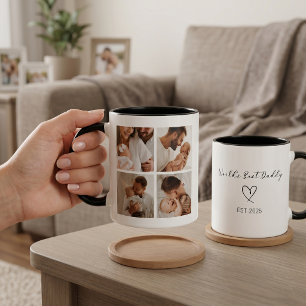 Pappa Fotomugg Världens Bästa Pappa Present Två-Tonad Mugg