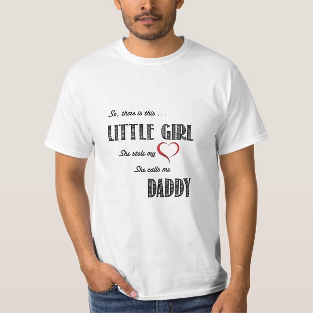 Pappa från dottervalentintshirten t shirt (Framsida)