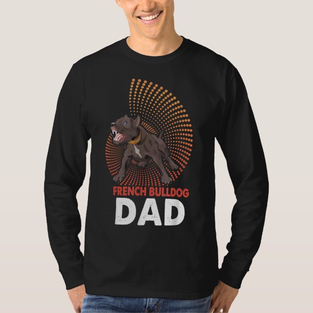 Pappa Fransk Bulldog T Shirt (Framsida)