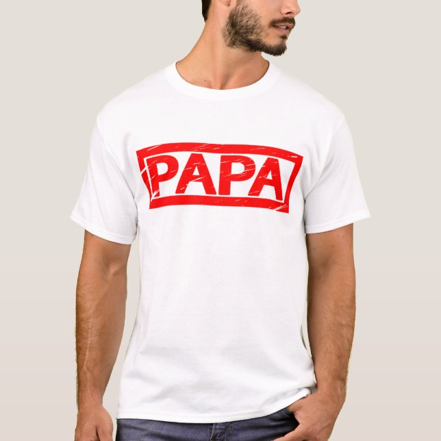 Pappa Frimärke T Shirt (Framsida)