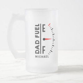Pappa Fuel Funny Fars dag Birthday Personlig Frostat Ölglas