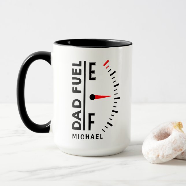 Pappa Fuel Funny Fars dag Birthday Personlig Mugg (Med munk)