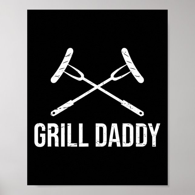 Pappa Funny Fars dag Gift-grillfather-grill Pappa Poster (Framsidan)
