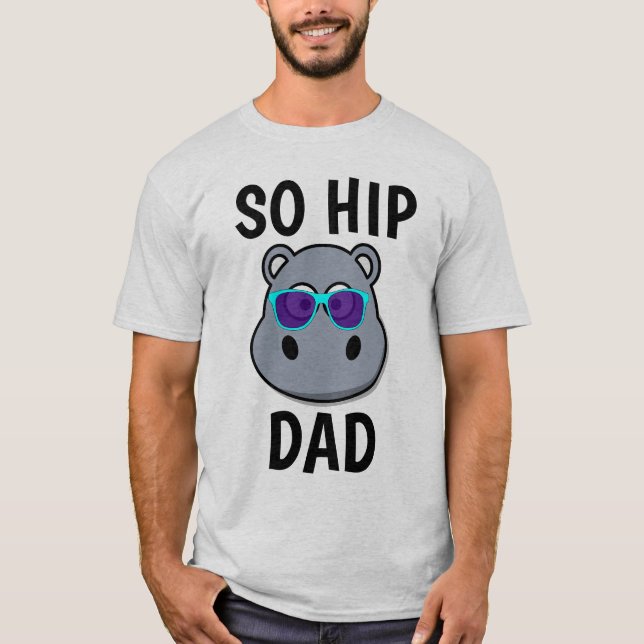 PAPPA FUNNY HIPPO SO HIP T-SHIRTS (Framsida)
