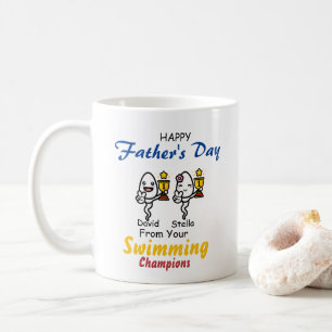 Pappa Funny simmare Sperm Far Swimming Champions Kaffemugg