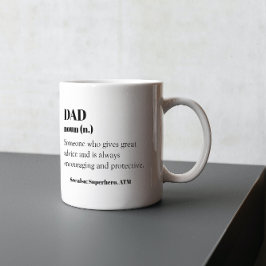 Pappa FunnyDefinition Ord Noun Gift Fars dag Kaffemugg