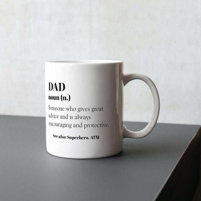 Pappa FunnyDefinition Ord Noun Gift Fars dag Kaffemugg (Skapare uppladdad)
