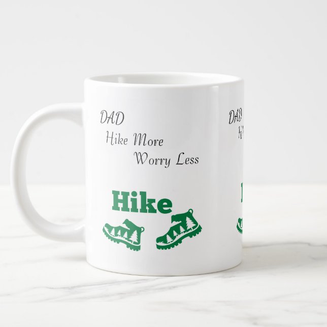 Pappa Gå Mer Oroa Dig Mindre Mugg • Gåpresent till Jumbo Mugg (Vänster)