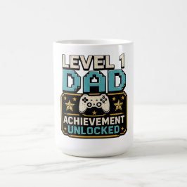 Pappa gamer Achievement Unlocked Nivå 1 Pappa Kaffemugg