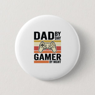 Pappa Gamer Vintage Kontroll T-Shirt Design_1 Knapp