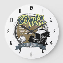 Pappa Garage i Färg Stor Klocka