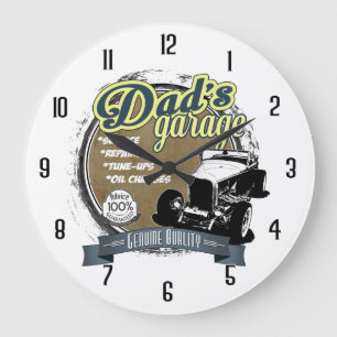 Pappa Garage i Färg Stor Klocka