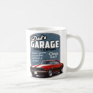 Pappa garage röda Camaro 1968 Kaffemugg