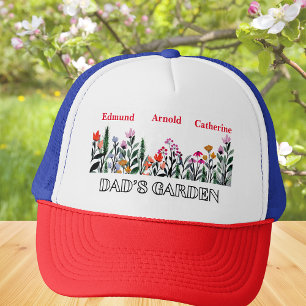 Pappa Garden skräddarsydda barn namn blommigt stil Keps