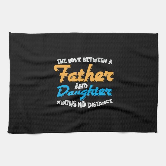 Pappa gav Kärlek mellan Far och dotter Kökshandduk (Horisontell)