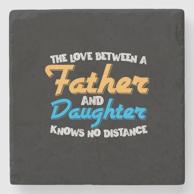 Pappa gav Kärlek mellan Far och dotter Stenunderlägg (Framsidan)