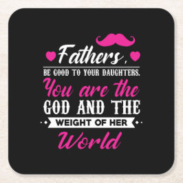 Pappa gav sin världsvikt underlägg papper kvadrat