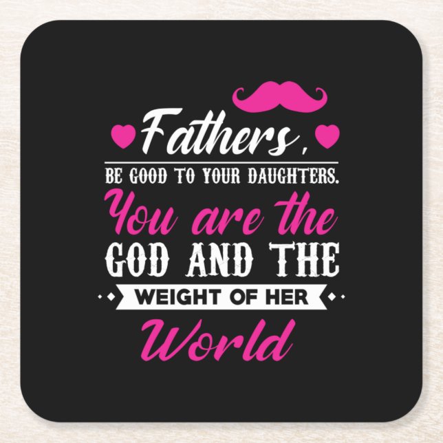 Pappa gav sin världsvikt underlägg papper kvadrat (Framsidan)