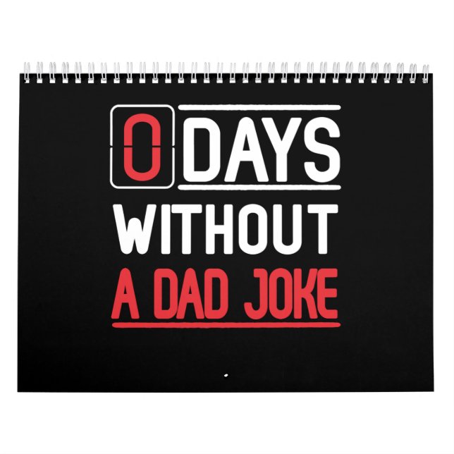 Pappa-gåva| 0 dagar utan Pappa-skämt Kalender (Omslag)