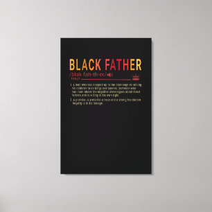 Pappa-gåva Definition Pappa Black Far Gift Canvastryck