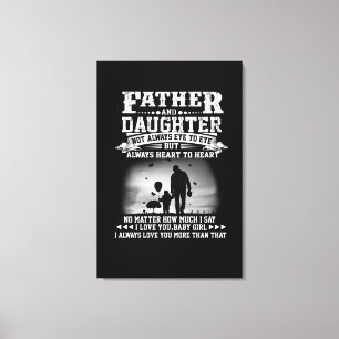 Pappa-gåva Far och dotter Öga tillsammans Canvastryck