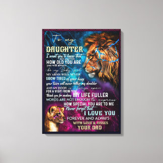 Pappa gåva till dotter - Till min dotter Canvastryck