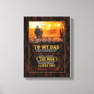 Pappa-gåvor Brev till min Pappa, mannen jag Kär Canvastryck