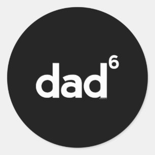 Pappa-gåvor för Pappa Pappa med 6 sex gåvor till F Runt Klistermärke