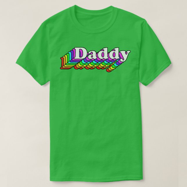 Pappa Gay pappa Bear Retro LGB Rainbow LGBQ Pride T Shirt (Design framsida)