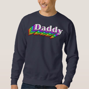 Pappa Gay pappa Bear Retro LGBT Rainbow LGBTQ Lång Ärmad Tröja