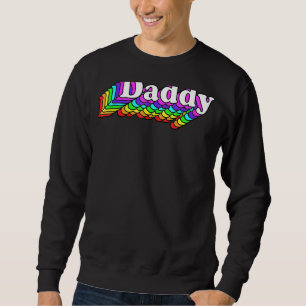 Pappa Gay pappa Bear Retro Lgbt Rainbow Lgbtq Prid Lång Ärmad Tröja