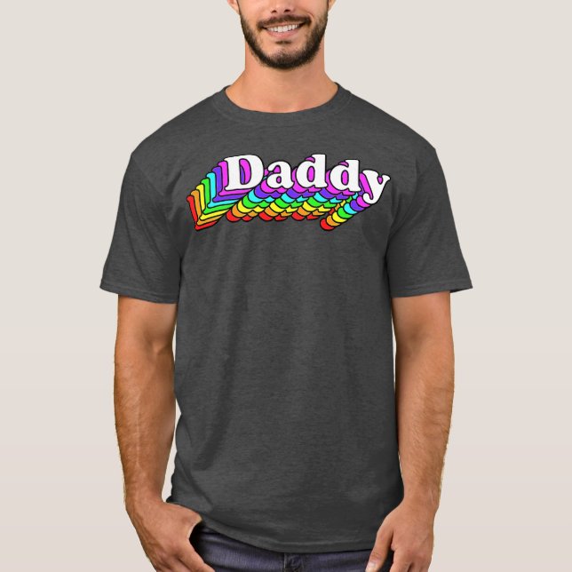 Pappa Gay pappa Bear Retro LGBT Rainbow LGBTQ T Shirt (Framsida)