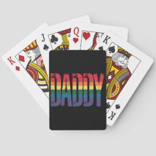 Pappa Gay Pride Månad HBTQ Faders Dag Regnbåge Casinokort