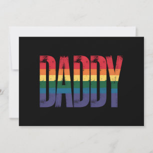 Pappa Gay Pride Månad HBTQ Faders Dag Regnbåge Inbjudningar