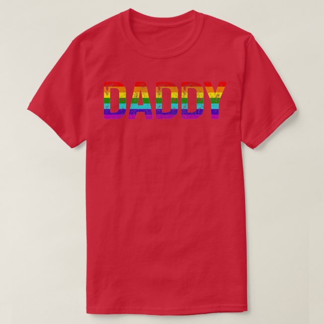 Pappa Gay pride Month HBT TQ Fars dag Rainbow Fl T Shirt (Design framsida)