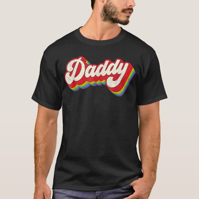 Pappa Gay pride Month HBT TQ Fars dag Rainbow Fl T Shirt (Framsida)