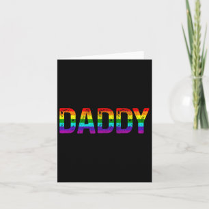 Pappa Gay pride Month Lgbtq Fars dag Rainbow Fl Kort